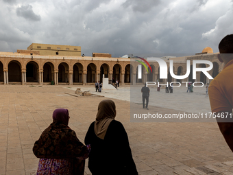 UNESCO listed Great Mosque in an Old Town of Kairouan in central Tunisia on October 31, 2024. (