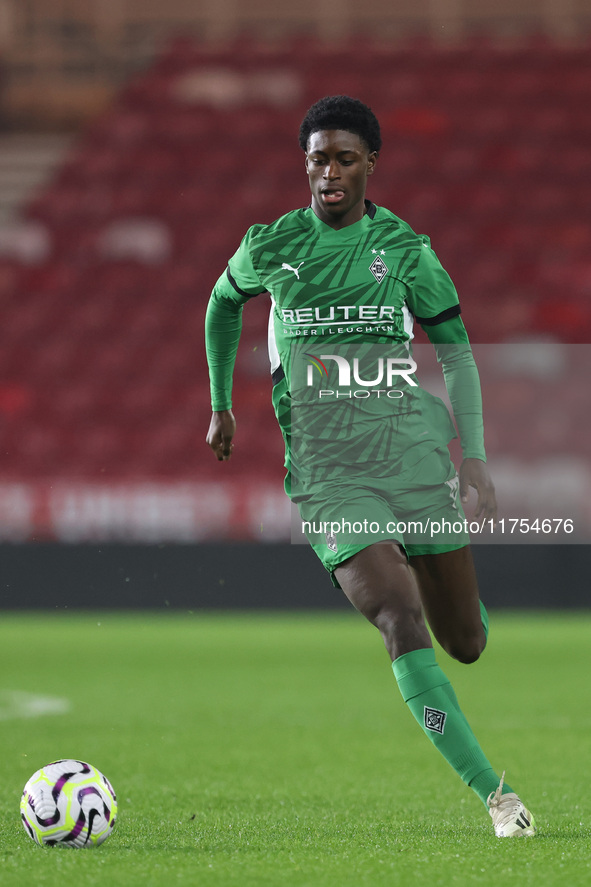 Dillon Berko of Borussia Monchengladbach participates in the Premier League International Cup match between Middlesbrough Under 21s and Boru...