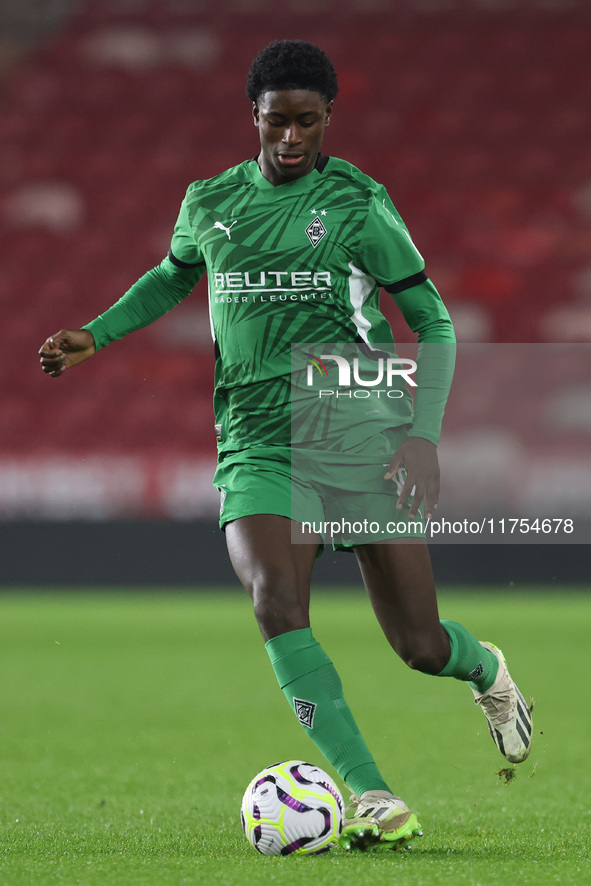 Dillon Berko of Borussia Monchengladbach participates in the Premier League International Cup match between Middlesbrough Under 21s and Boru...