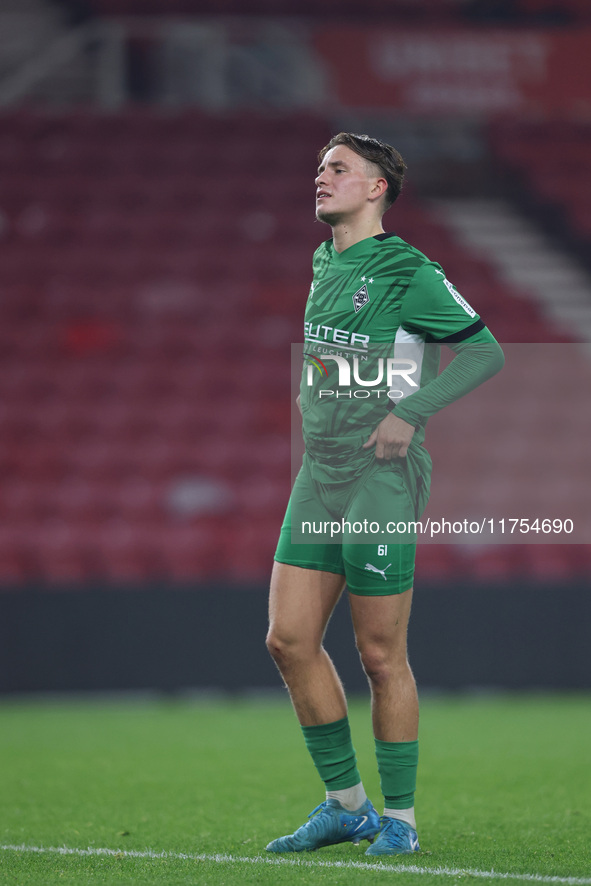 Yannik Dasbach of Borussia Monchengladbach participates in the Premier League International Cup match between Middlesbrough Under 21s and Bo...