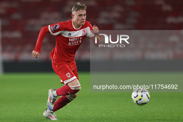 Charlie Lennon of Middlesbrough plays during the Premier League International Cup match between Middlesbrough Under 21s and Borussia Monchen...