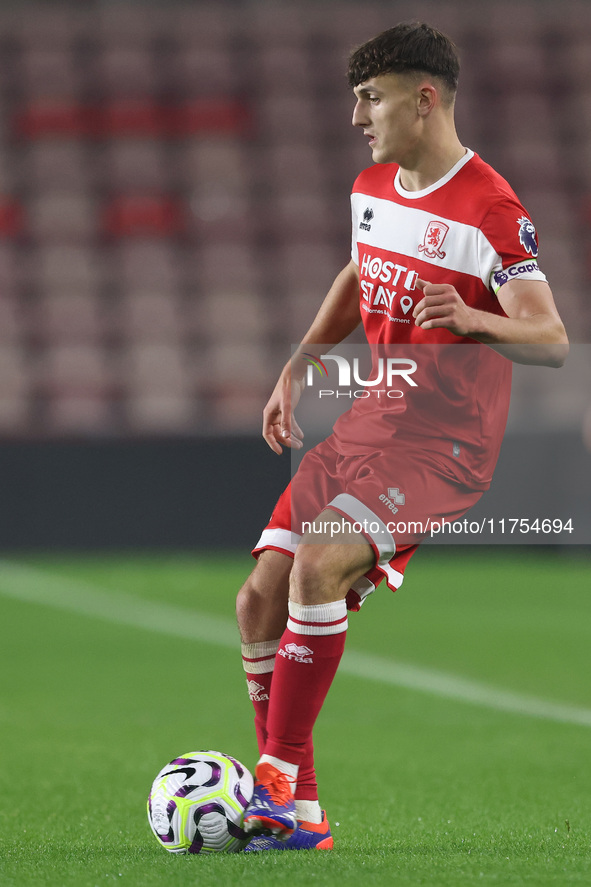 George McCormick of Middlesbrough participates in the Premier League International Cup match between Middlesbrough Under 21s and Borussia Mo...