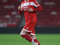 Ajay Matthews of Middlesbrough plays during the Premier League International Cup match between Middlesbrough Under 21s and Borussia Moncheng...