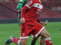 Middlesbrough's Sonny Finch is in action with Borussia Monchengladbach's Niklas Swider during the Premier League International Cup match bet...