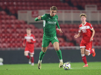 Veit Stange of Borussia Monchengladbach plays during the Premier League International Cup match between Middlesbrough Under 21s and Borussia...