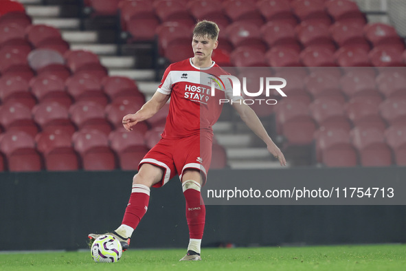 Hartley Hunt of Middlesbrough participates in the Premier League International Cup match between Middlesbrough Under 21s and Borussia Monche...