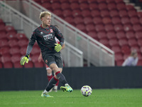 Thomas Glover of Middlesbrough participates in the Premier League International Cup match between Middlesbrough Under 21s and Borussia Monch...