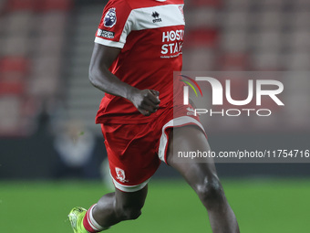 George Gitau of Middlesbrough plays during the Premier League International Cup match between Middlesbrough Under 21s and Borussia Monchengl...