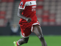 George Gitau of Middlesbrough plays during the Premier League International Cup match between Middlesbrough Under 21s and Borussia Monchengl...