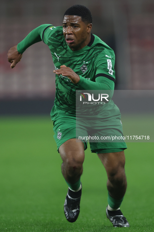 Joshua Uwakhonye of Borussia Monchengladbach plays during the Premier League International Cup match between Middlesbrough Under 21s and Bor...