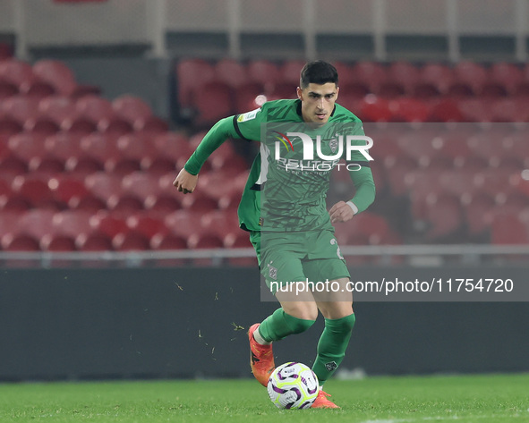 Grant Ranos of Borussia Monchengladbach plays during the Premier League International Cup match between Middlesbrough Under 21s and Borussia...