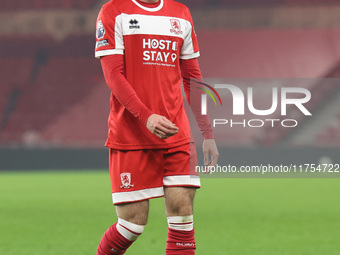 Nathan Simpson of Middlesbrough participates in the Premier League International Cup match between Middlesbrough Under 21s and Borussia Monc...