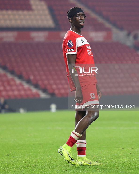 George Gitau of Middlesbrough participates in the Premier League International Cup match between Middlesbrough Under 21s and Borussia Monche...