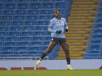 Khadija Shaw #21 of Manchester City W.F.C. celebrates her goal during the Barclays FA Women's Super League match between Manchester City and...