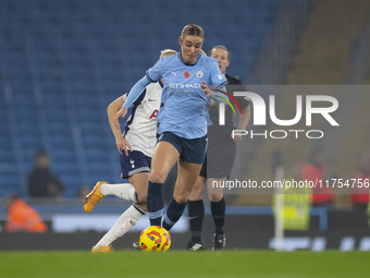 Jill Roord #10 of Manchester City W.F.C. participates in the Barclays FA Women's Super League match between Manchester City and Tottenham Ho...