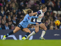 Lauren Hemp #11 of Manchester City W.F.C. challenges the opponent during the Barclays FA Women's Super League match between Manchester City...