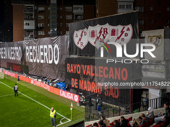 A general view of the stadium before the La Liga EA Sports 2024/25 football match between Rayo Vallecano and UD Las Palmas at Estadio de Val...