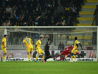 Roberto Insigne of Palermo F.C. scores the goal for 0-1 during the 13th day of the Serie BKT Championship between Frosinone Calcio and Paler...