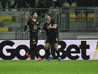 Roberto Insigne of Palermo F.C. celebrates after scoring the goal of 0-1 during the 13th day of the Serie BKT Championship between Frosinone...