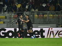 Roberto Insigne of Palermo F.C. celebrates after scoring the goal of 0-1 during the 13th day of the Serie BKT Championship between Frosinone...