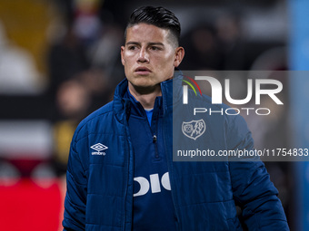 James Rodriguez of Rayo Vallecano enters the field during the La Liga EA Sports 2024/25 football match between Rayo Vallecano and UD Las Pal...