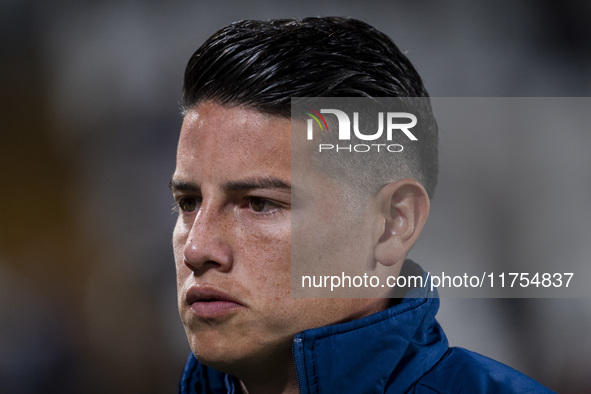 James Rodriguez of Rayo Vallecano enters the field during the La Liga EA Sports 2024/25 football match between Rayo Vallecano and UD Las Pal...