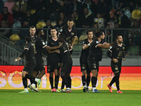 Roberto Insigne of Palermo F.C. celebrates after scoring the goal of 0-1 during the 13th day of the Serie BKT Championship between Frosinone...