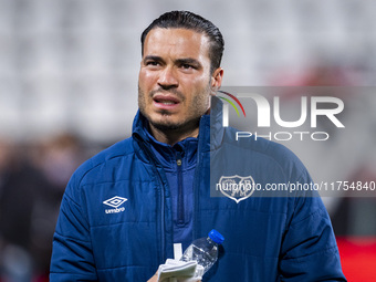 Raul de Tomas of Rayo Vallecano enters the field during the La Liga EA Sports 2024/25 football match between Rayo Vallecano and UD Las Palma...