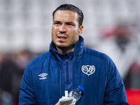 Raul de Tomas of Rayo Vallecano enters the field during the La Liga EA Sports 2024/25 football match between Rayo Vallecano and UD Las Palma...