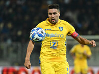 Riccardo Marchizza of Frosinone Calcio is in action during the 13th day of the Serie BKT Championship between Frosinone Calcio and Palermo F...