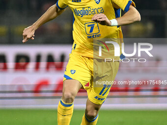 Giorgi Kvernadze of Frosinone Calcio is in action during the 13th day of the Serie BKT Championship between Frosinone Calcio and Palermo F.C...