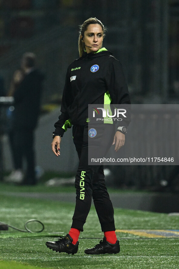 Maria Marotta participates in the 13th day of the Serie BKT Championship between Frosinone Calcio and Palermo F.C. at the Benito Stirpe Stad...