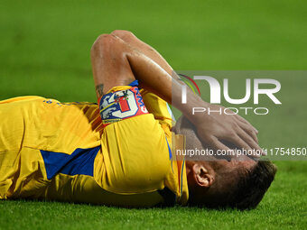 Riccardo Marchizza of Frosinone Calcio participates in the 13th day of the Serie BKT Championship between Frosinone Calcio and Palermo F.C....