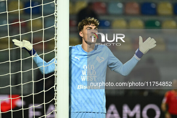 Sebastiano Desplanches of Palermo F.C. participates in the 13th day of the Serie BKT Championship between Frosinone Calcio and Palermo F.C....