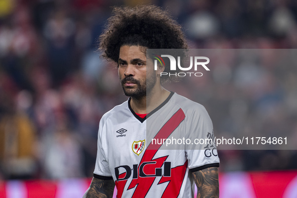 Aridane Hernandez of Rayo Vallecano is seen during the La Liga EA Sports 2024/25 football match between Rayo Vallecano and UD Las Palmas at...