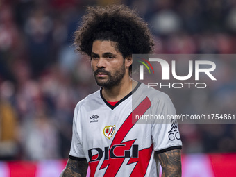 Aridane Hernandez of Rayo Vallecano is seen during the La Liga EA Sports 2024/25 football match between Rayo Vallecano and UD Las Palmas at...