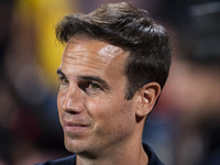 Inigo Perez, head coach of Rayo Vallecano, is seen during the La Liga EA Sports 2024/25 football match between Rayo Vallecano and UD Las Pal...