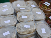 Volunteers deliver food in Benetusser, Spain, on november 08, 2024, due to the flood (