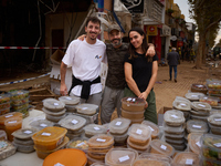 Volunteers deliver food in Benetusser, Spain, on november 08, 2024, due to the flood (