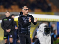 Roberto D'Aversa, head coach of Empoli FC, watches the Serie A match between US Lecce and Empoli in Lecce, Italy, on November 8, 2024. (