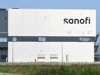 Sanofi pharmaceutical laboratory plant is in Neuville sur Saone in Rhone, France, on November 8, 2024. (