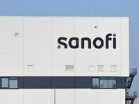 Sanofi pharmaceutical laboratory plant is in Neuville sur Saone in Rhone, France, on November 8, 2024. (