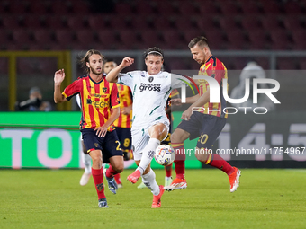 Lorenzo Colombo of Empoli FC is in action during the Serie A match between US Lecce and Empoli in Lecce, Italy, on November 8, 2024. (