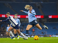 Jill Roord #10 of Manchester City W.F.C. scores a goal to make it 3-0 during the Barclays FA Women's Super League match between Manchester C...