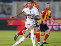 Pietro Pellegri of Empoli FC is in action during the Serie A match between US Lecce and Empoli in Lecce, Italy, on November 8, 2024. (