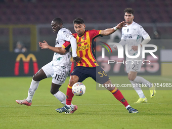 Santiago Pierotti of US Lecce is in action during the Serie A match between US Lecce and Empoli in Lecce, Italy, on November 8, 2024. (