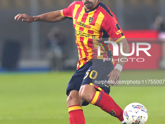 Santiago Pierotti of US Lecce is in action during the Serie A match between US Lecce and Empoli in Lecce, Italy, on November 8, 2024. (