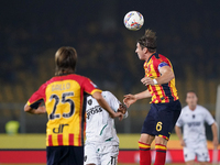 Federico Baschirotto of US Lecce is in action during the Serie A match between US Lecce and Empoli in Lecce, Italy, on November 8, 2024. (