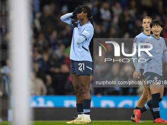 Khadija Shaw #21 of Manchester City W.F.C. celebrates her goal during the Barclays FA Women's Super League match between Manchester City and...