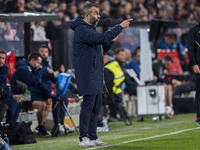 Diego Martinez, head coach of UD Las Palmas, is seen during the La Liga EA Sports 2024/25 football match between Rayo Vallecano and UD Las P...